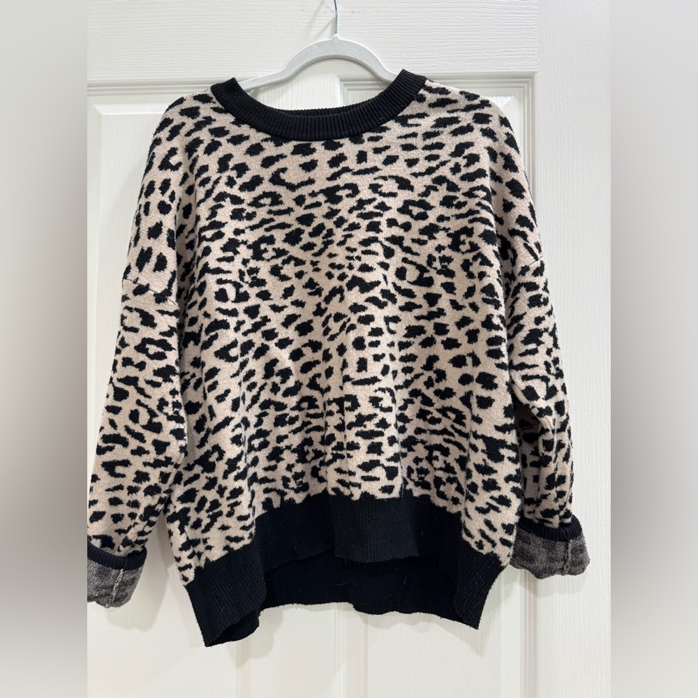 Tahari Cheetah Print Sweater